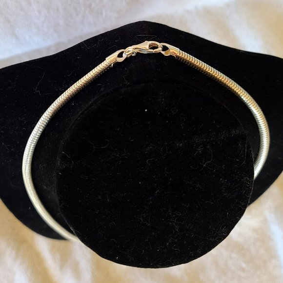 QVC Italian .925 Sterling Silver Snake Chain Necklace 20" Lobster Claw Clasp - Picture 6 of 6